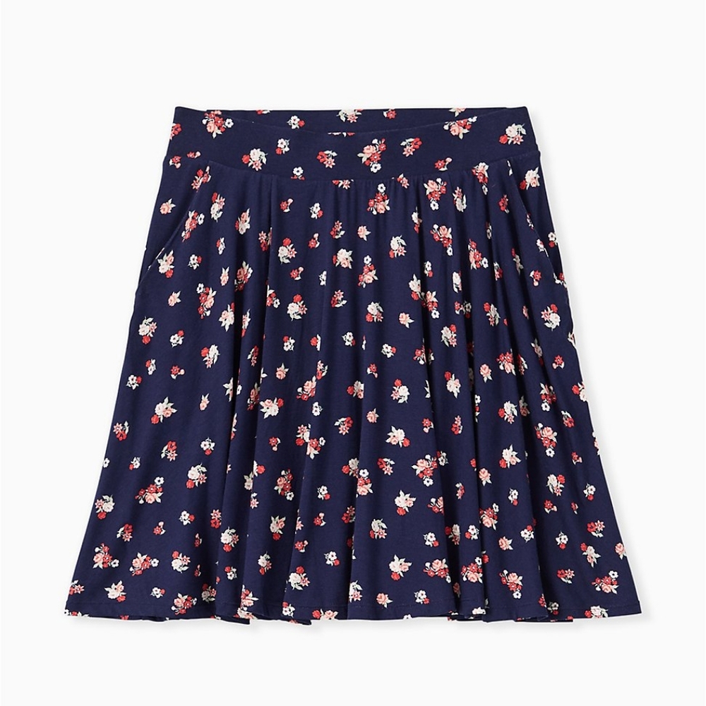 Torrid elastic waist mini skater skirt